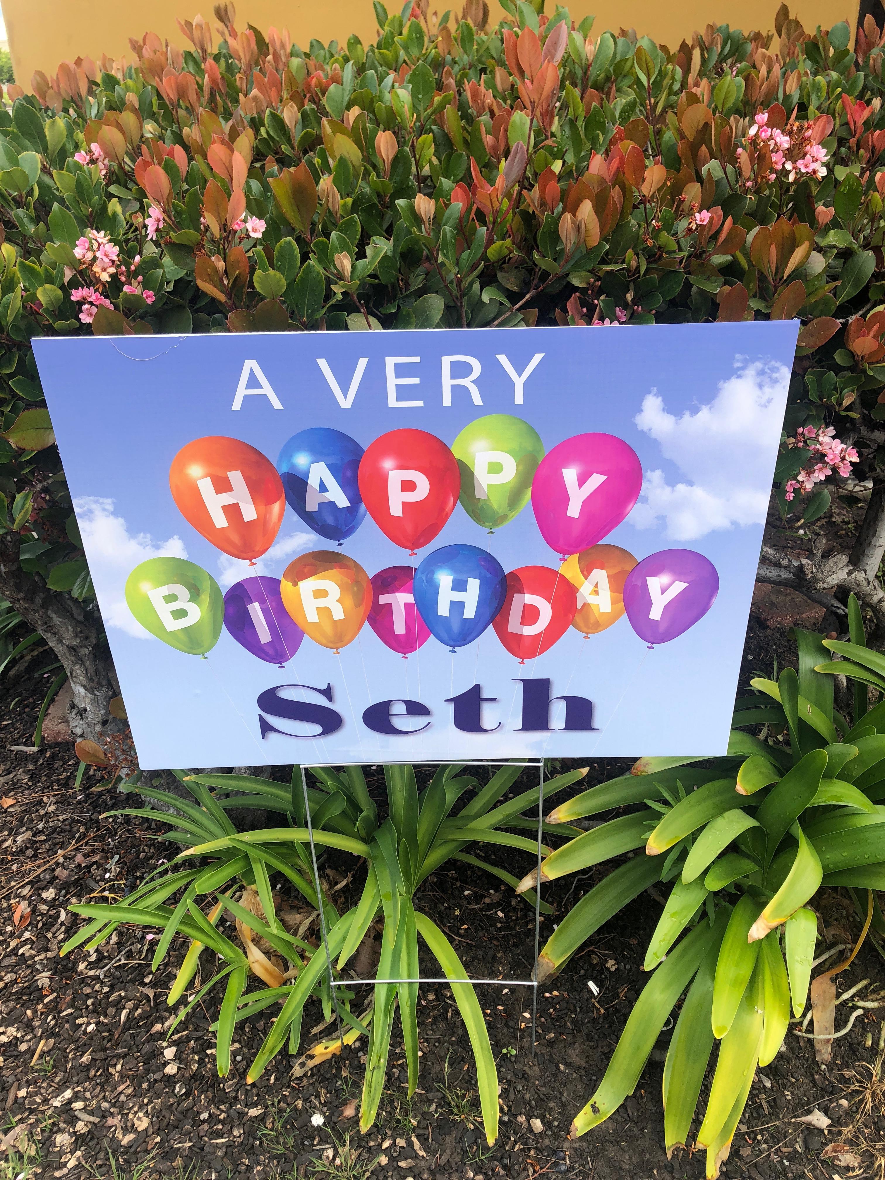 Happy birthday sign